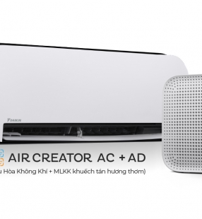 AIR CREATOR - Bộ đôi Điều Hòa 1.5HP và Máy lọc không khí khuếch tán hương thơm (Màu Trắng)